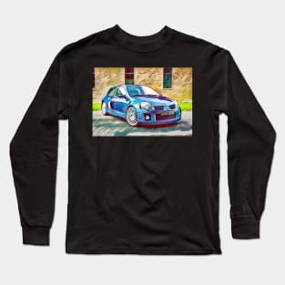 Blue Renault Clio V6 Long Sleeve T-Shirt